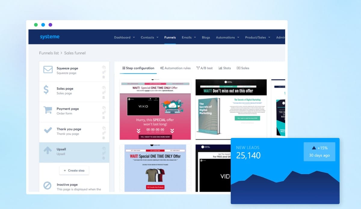 systeme.io sales funnel