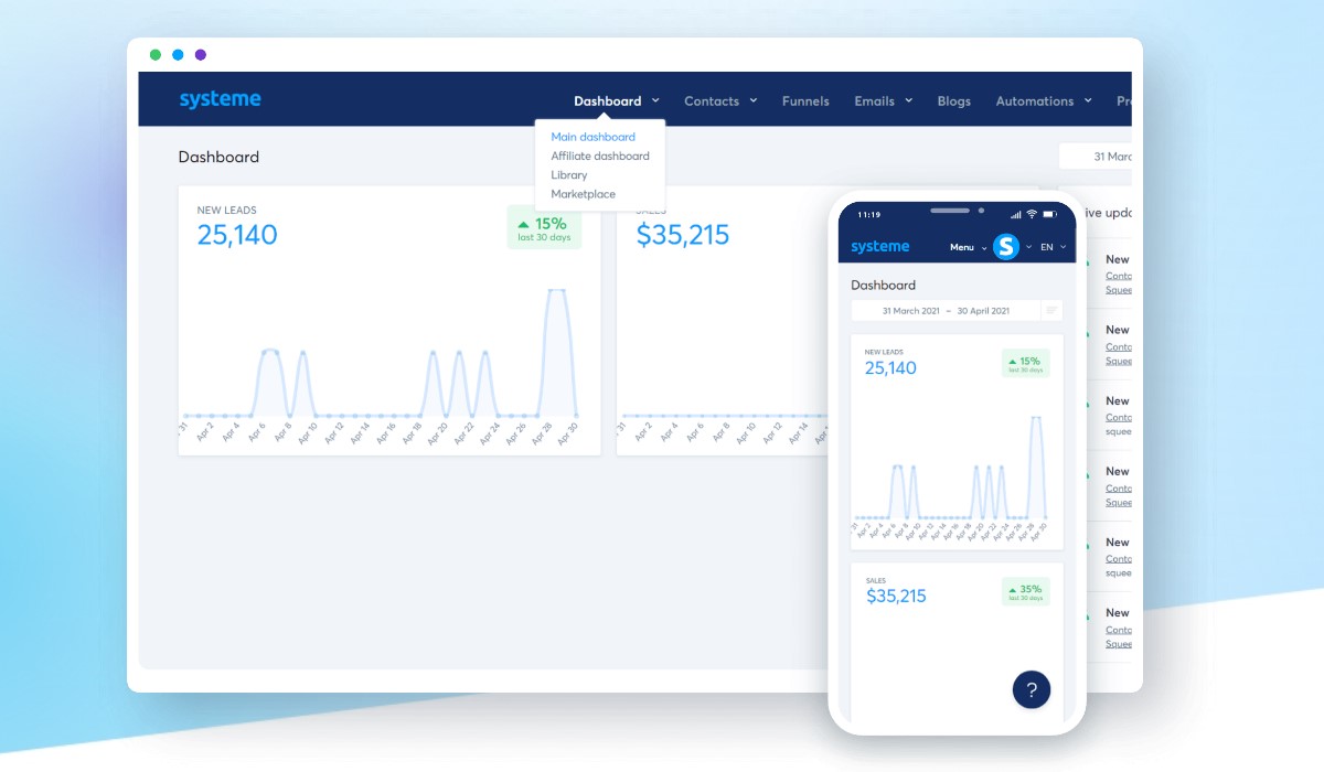 systeme.io vs clickfunnels: systeme.io overview 