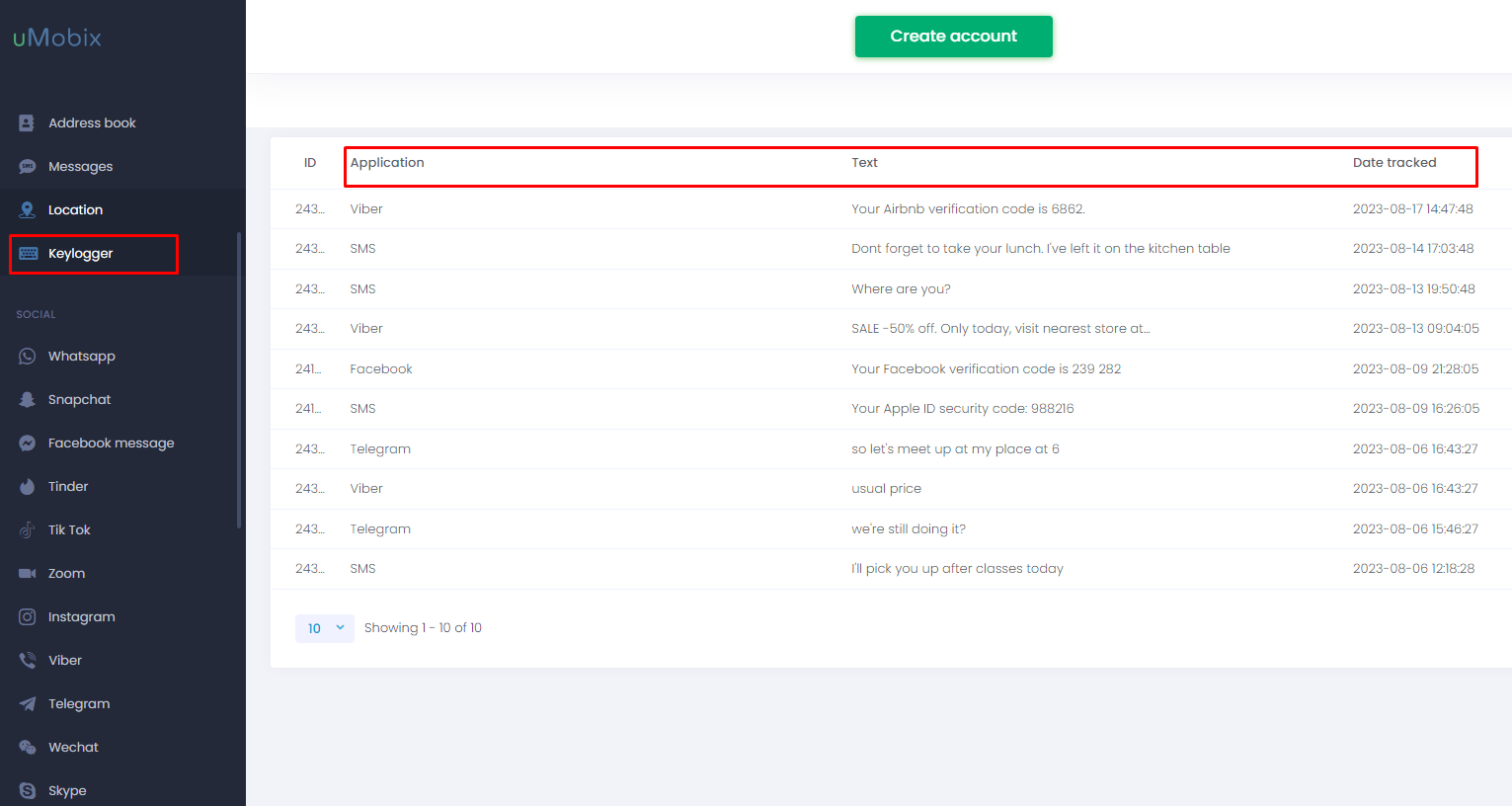 uMobix Review: Discreet Keylogger
