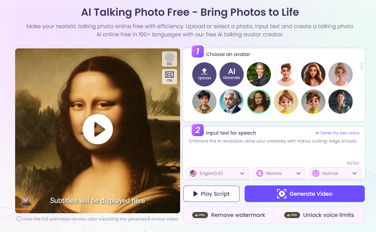 Best AI Animation Generators - Vidnoz AI Talking