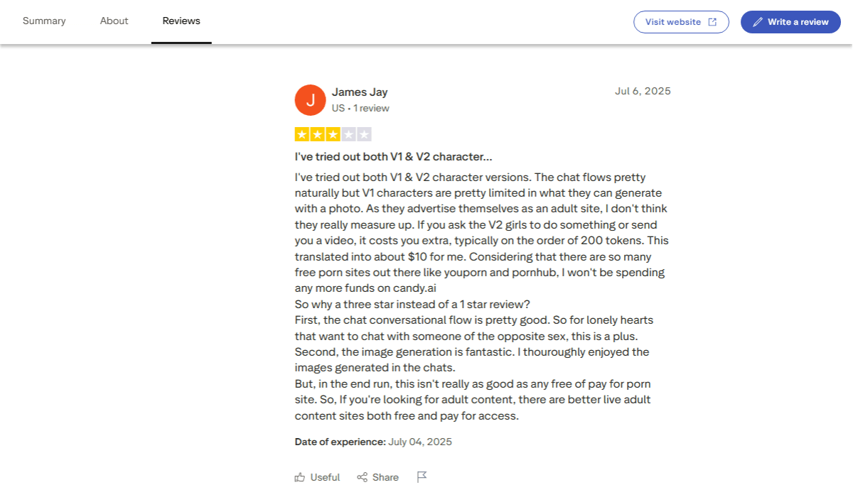 Mixed Candy AI user feedback on image quality and bugs