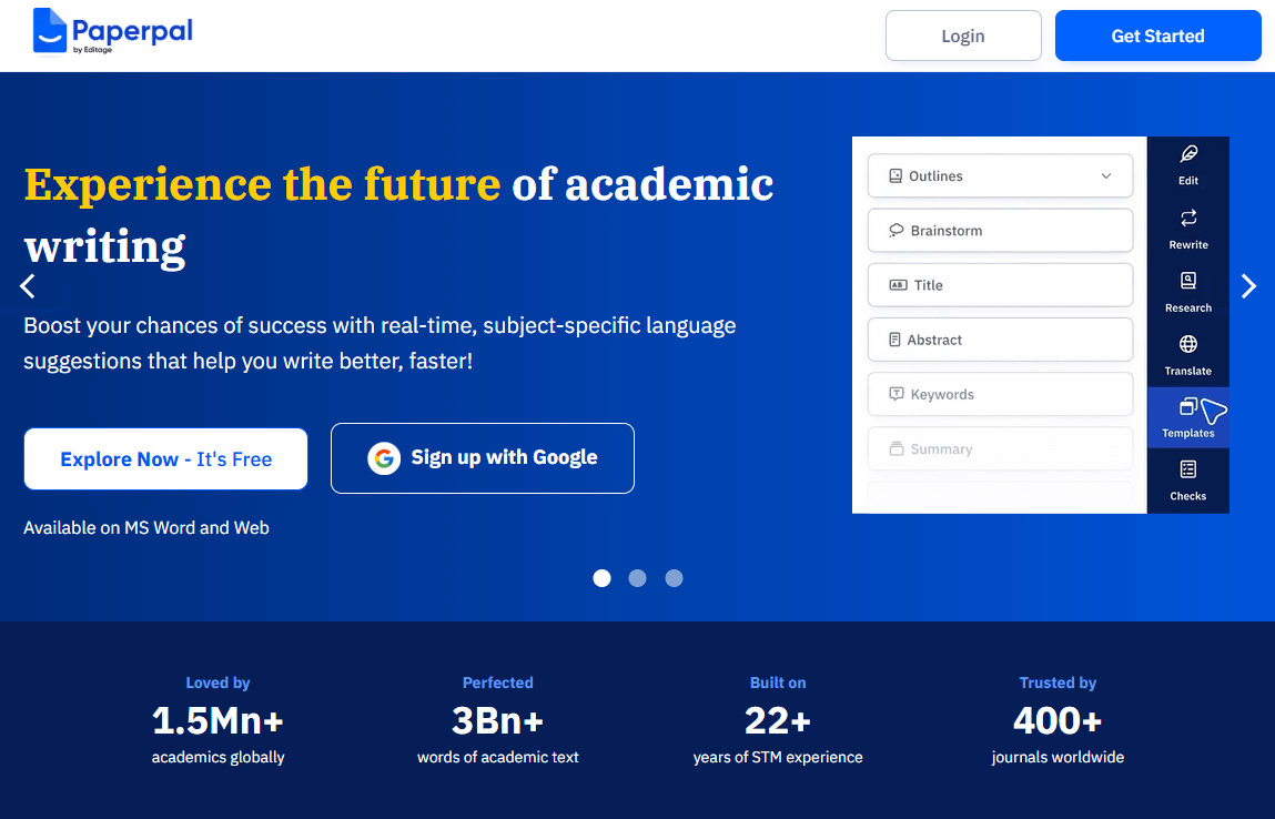 Paperpal - Ideal for Summarizing Academic Articles