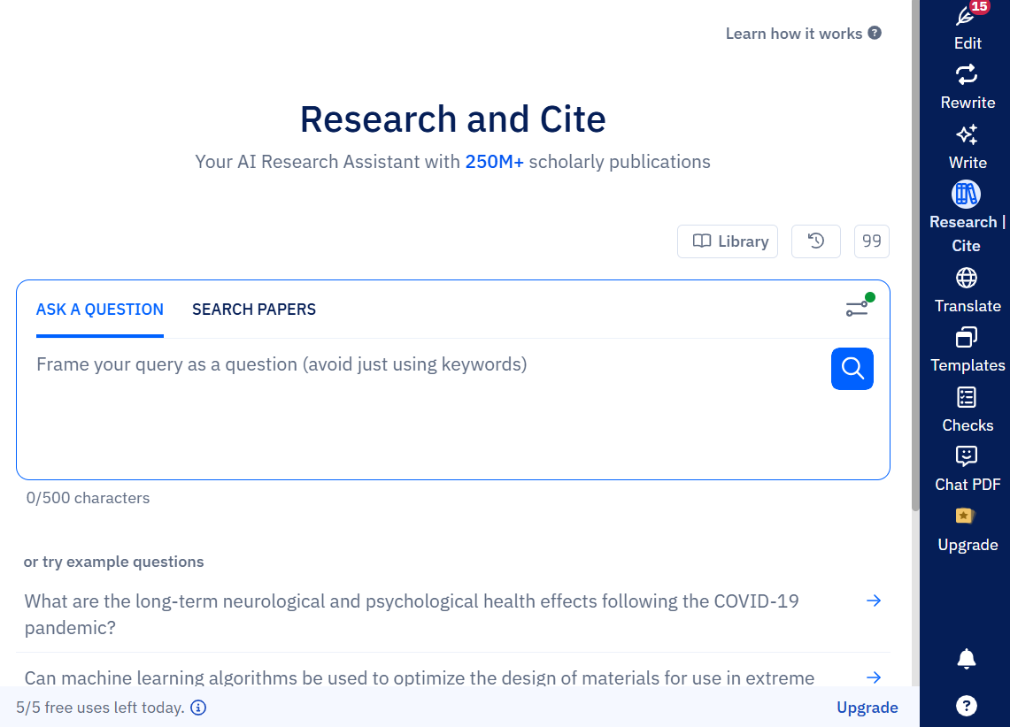 Paperpal’s Research and Cite
