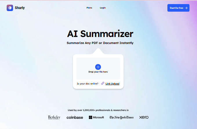 Sharly AI Tool to Summarize Articles