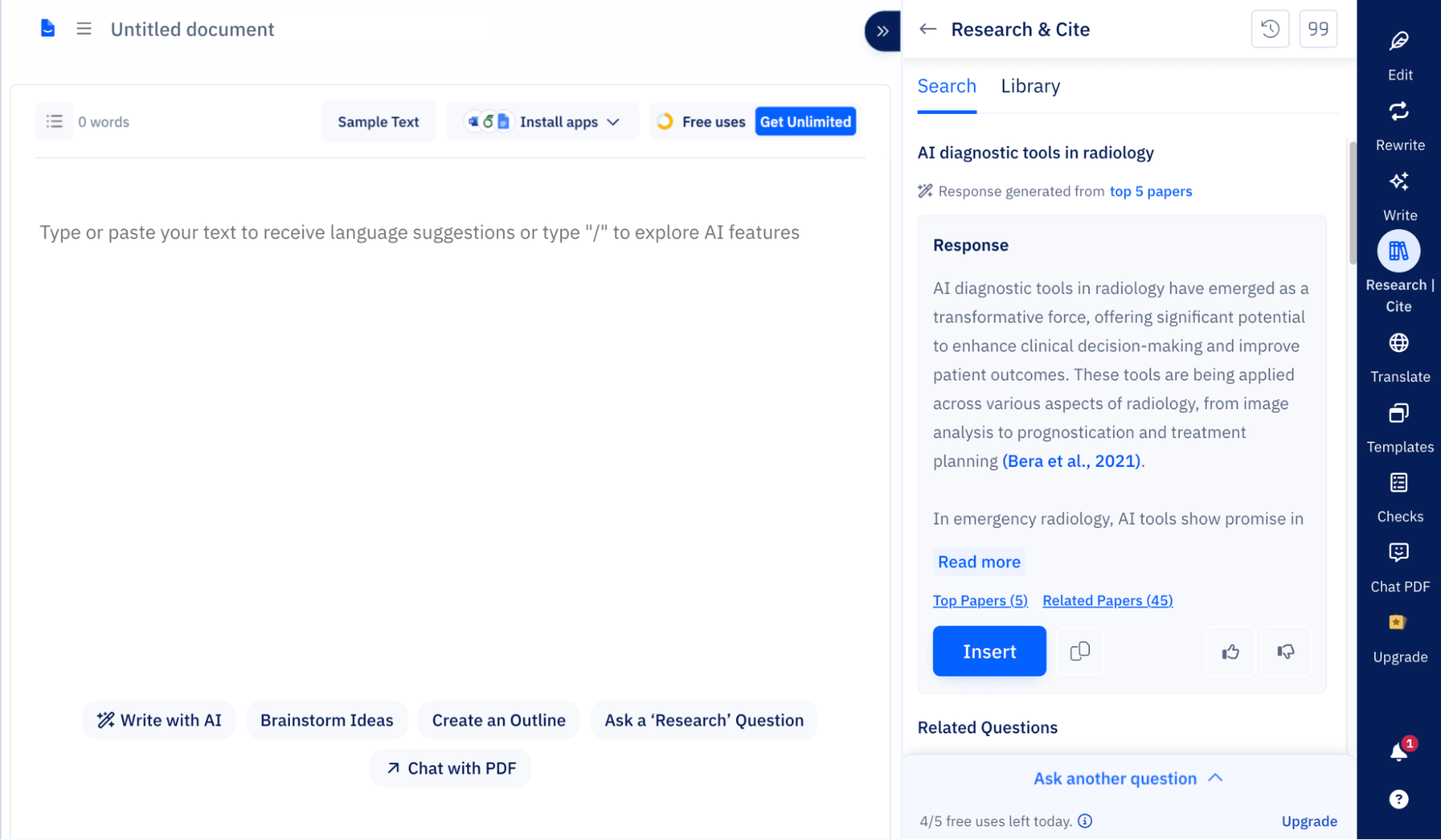 Paperpal interface