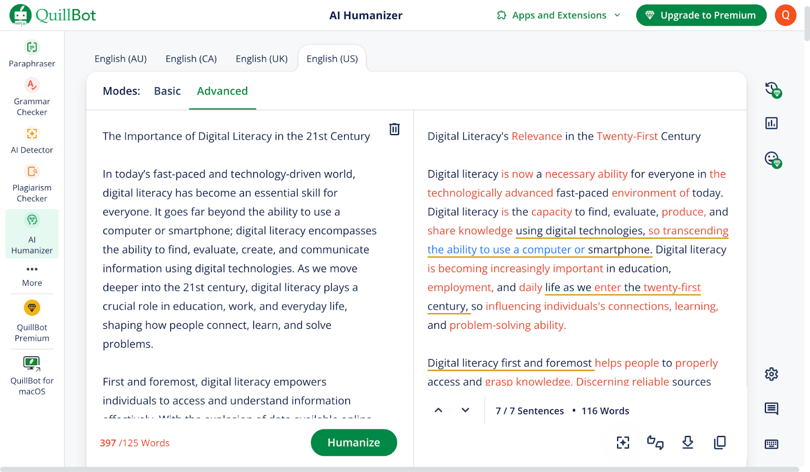Humanize Text With Quillbot