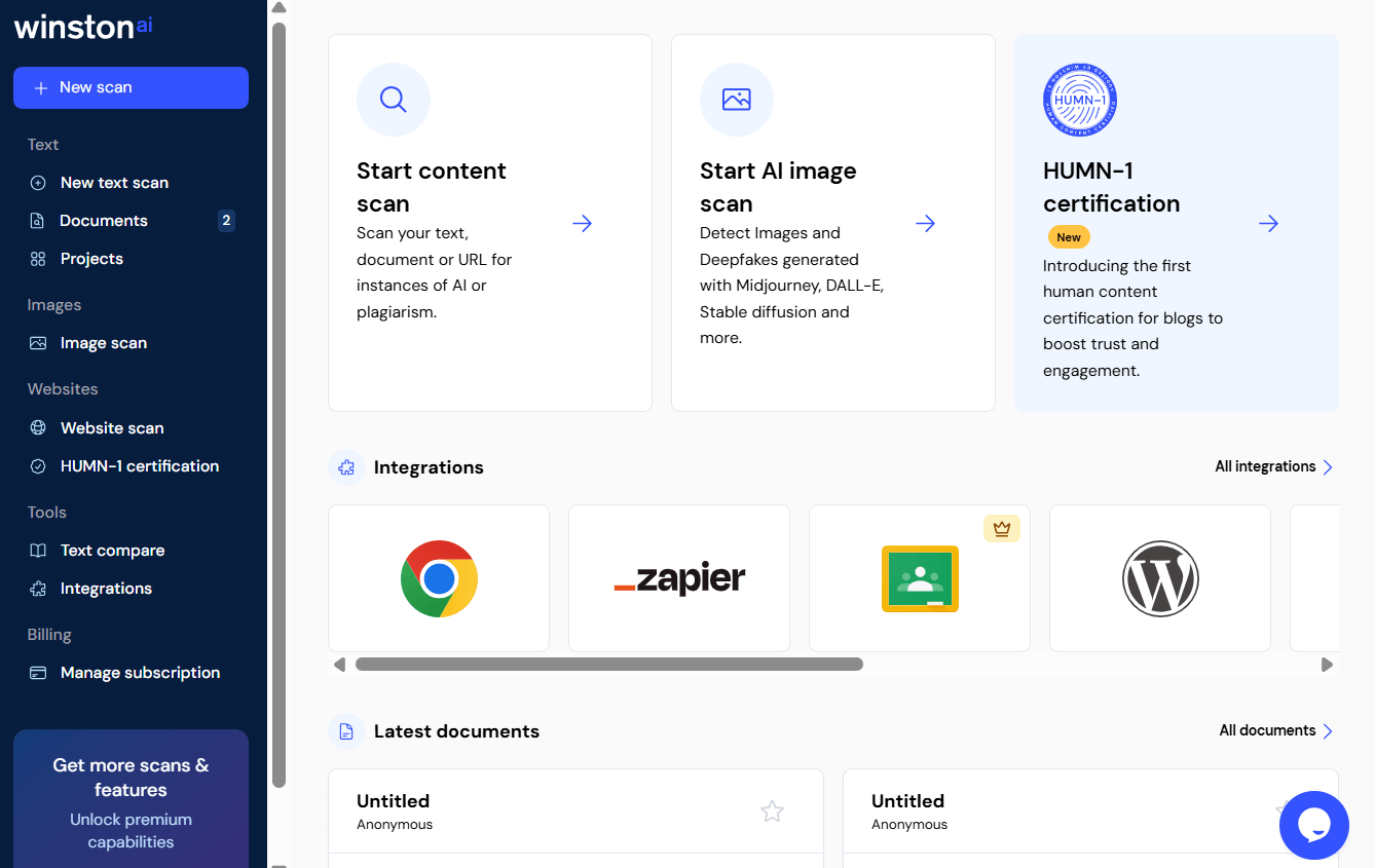 Winston AI Tool for Checking AI Content
