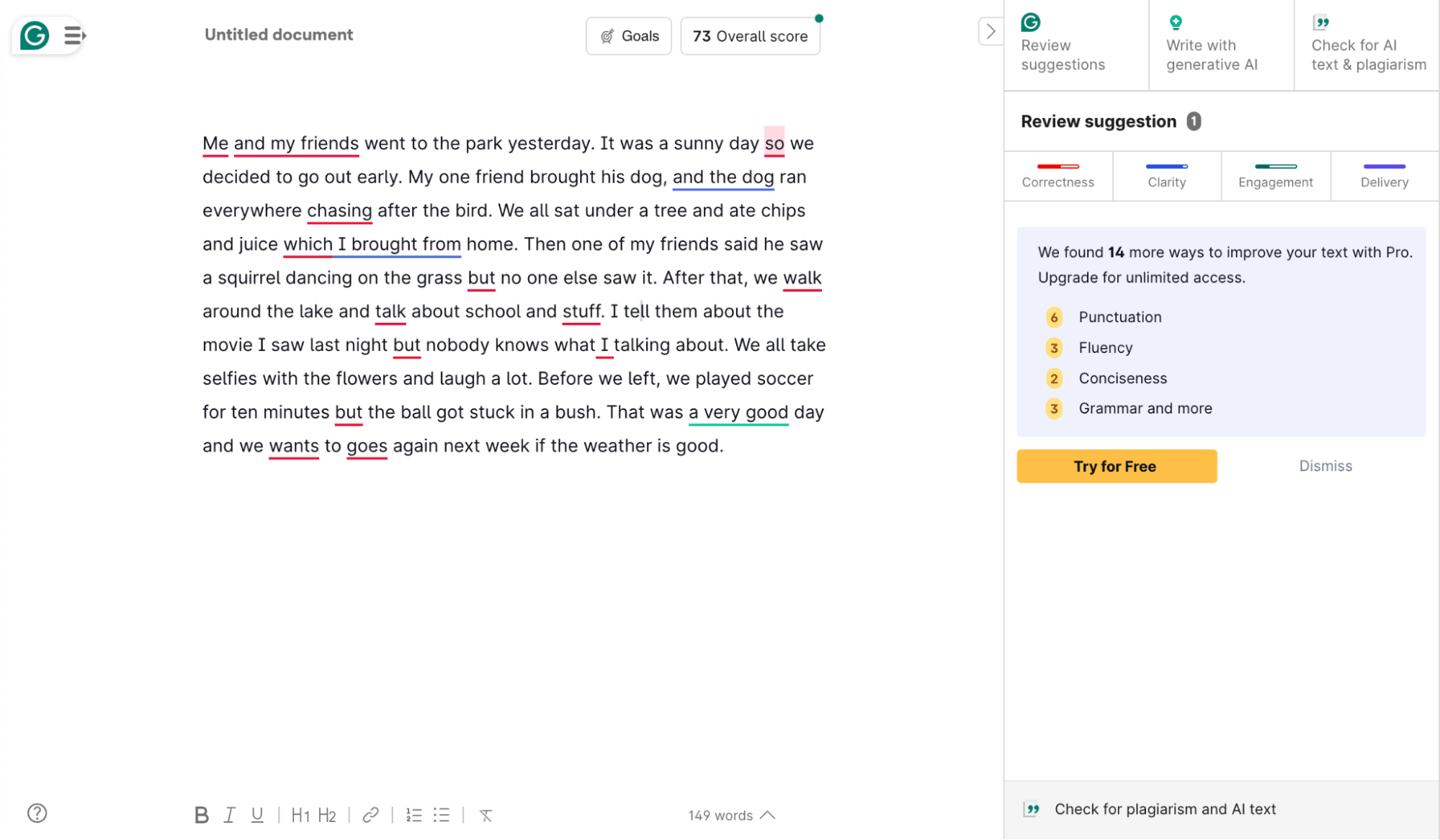 Grammarly Grammar Checker