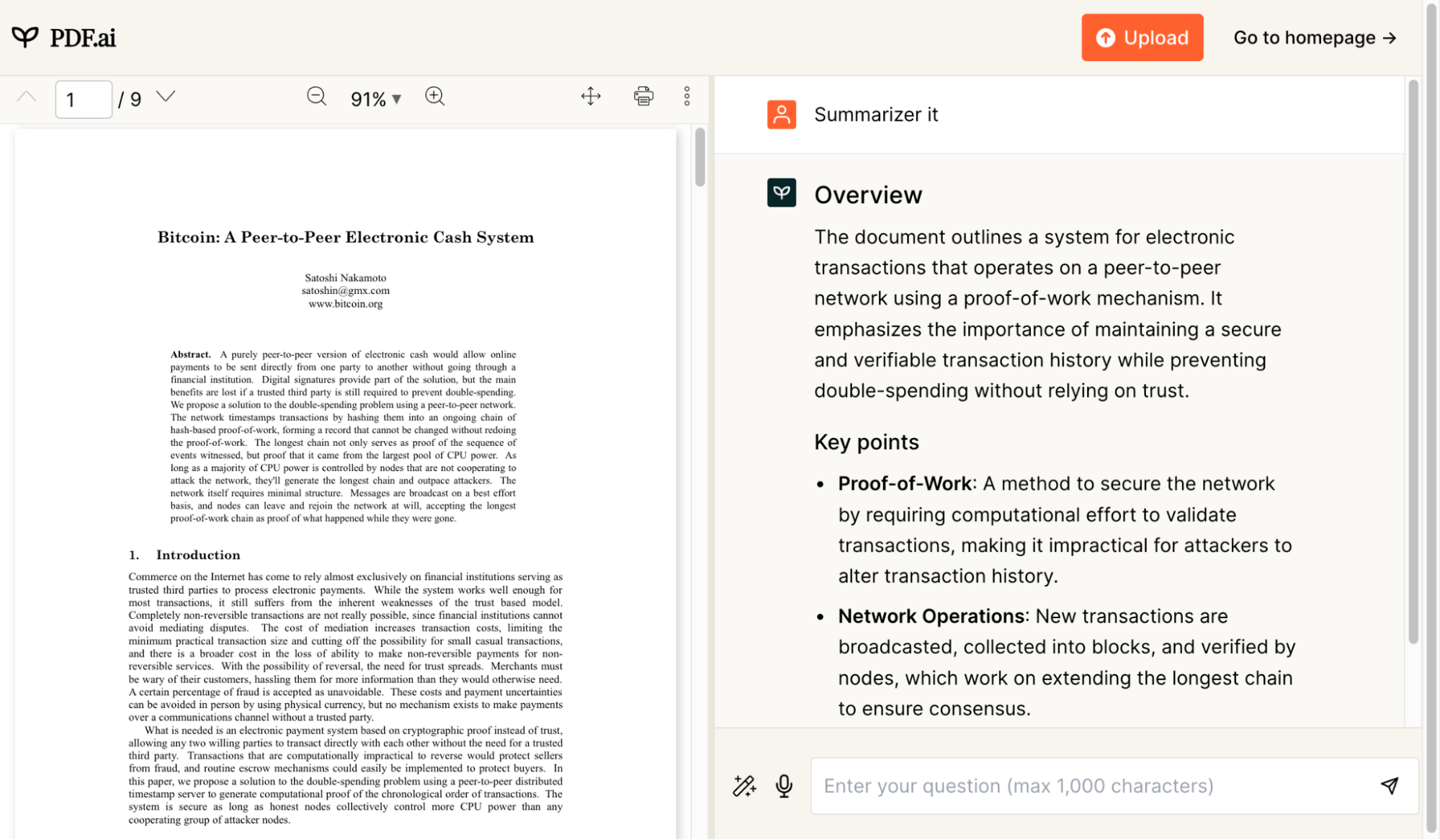 PDF.ai Interface 