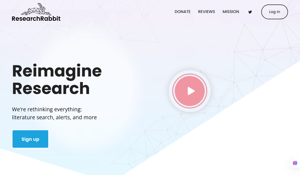 Research Rabbit Homepage