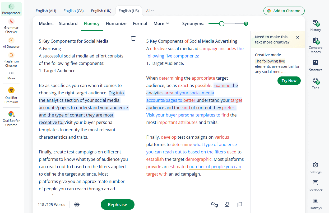 Using QuillBot Humanizer To Renew Content