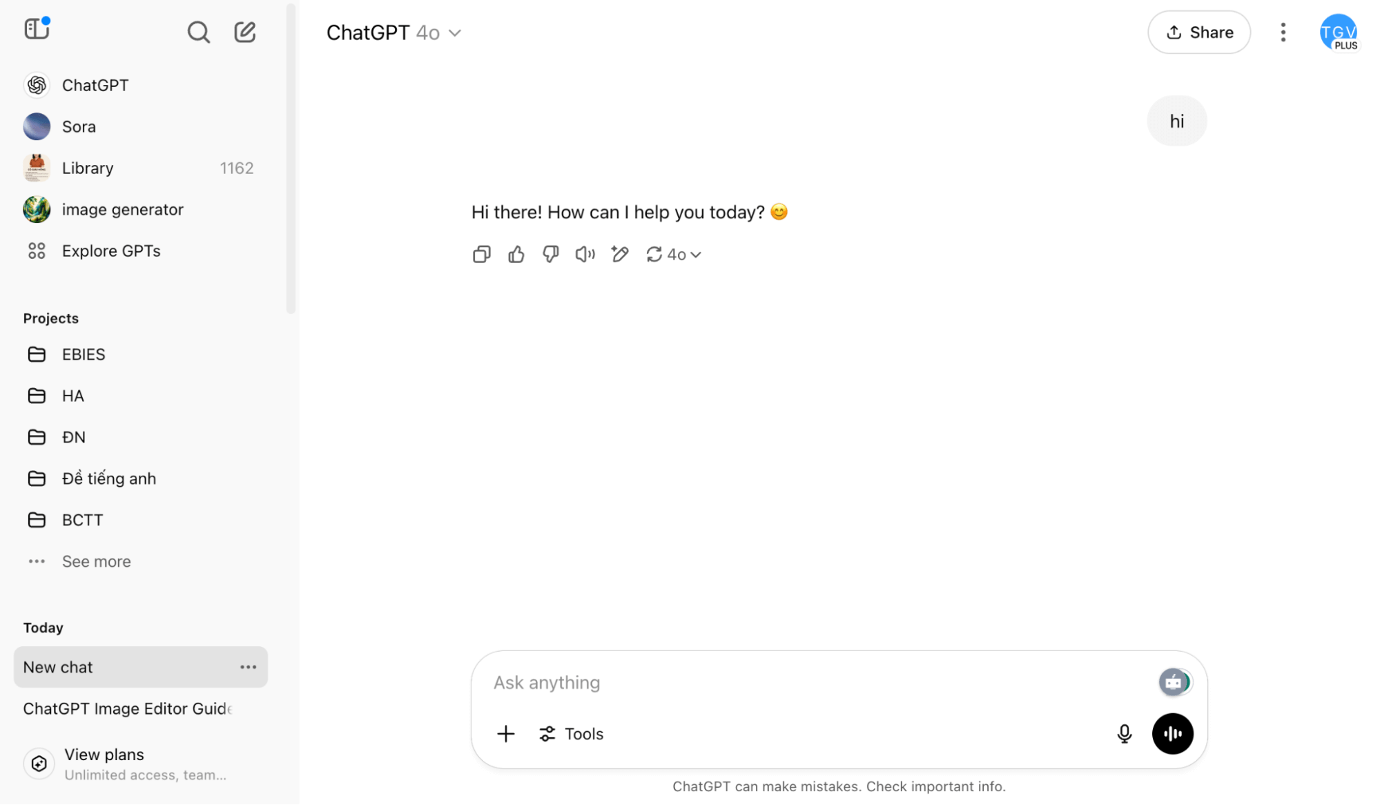 ChatGPT Interface