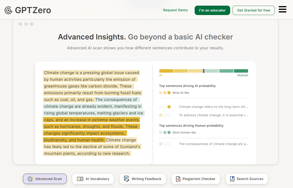 GPTZero - AI Content Detector