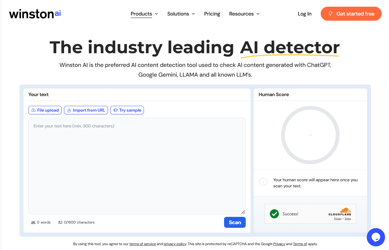 Winston AI Homepage