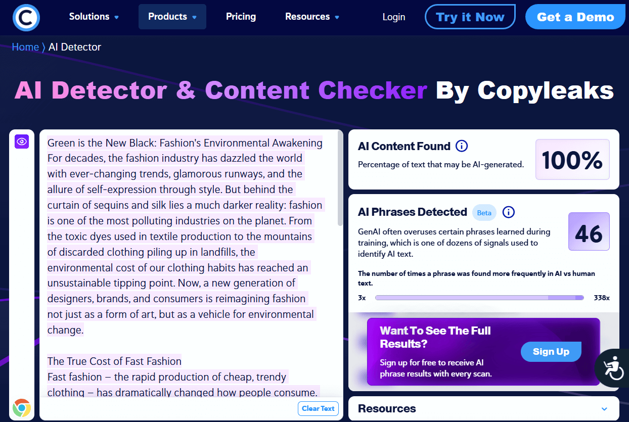Copyleaks Flags AI-generated Text by ChatGPT