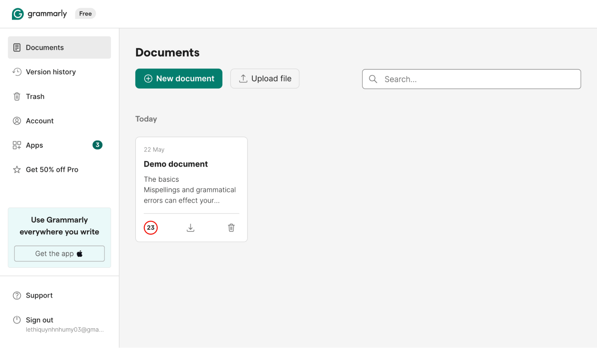 Grammarly Interface 