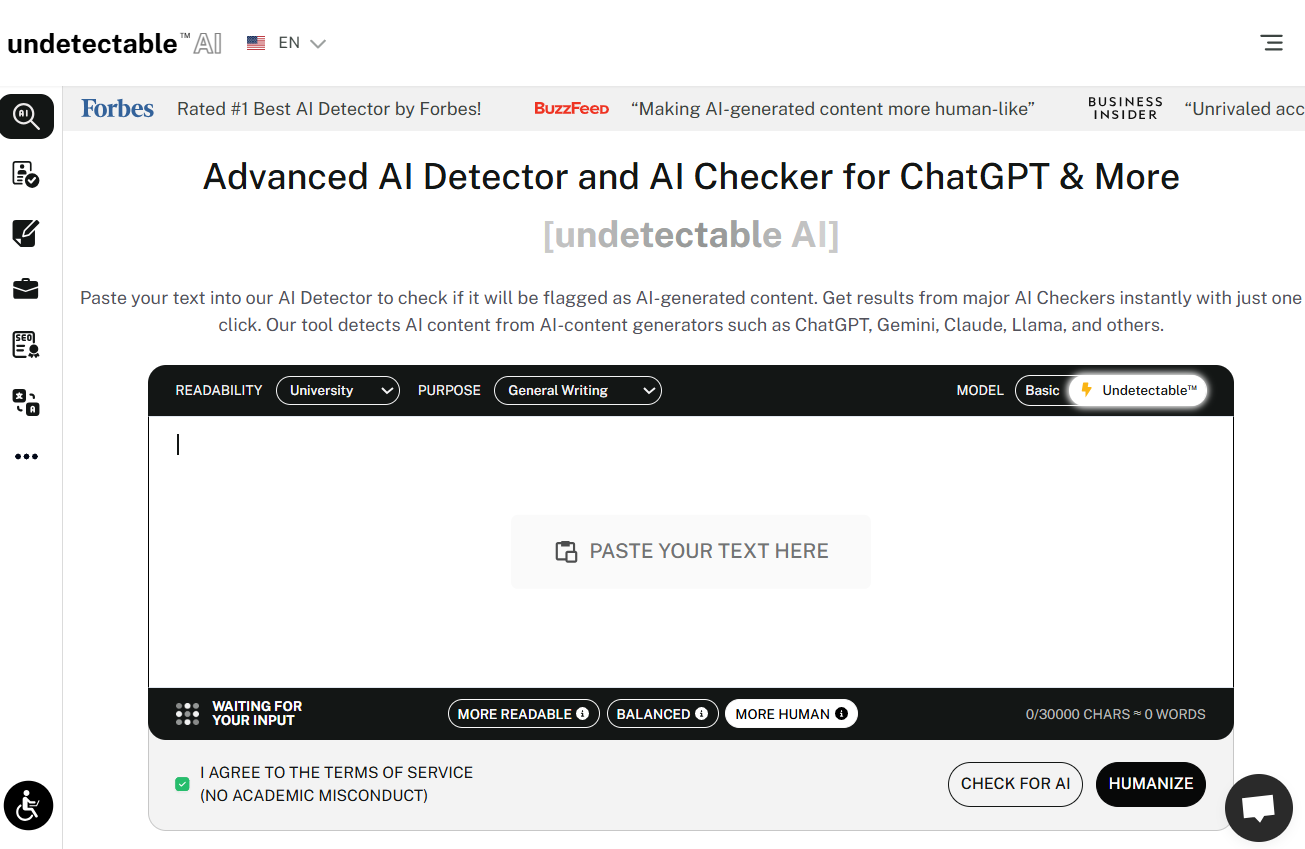 Undetectable AI Detection Tool