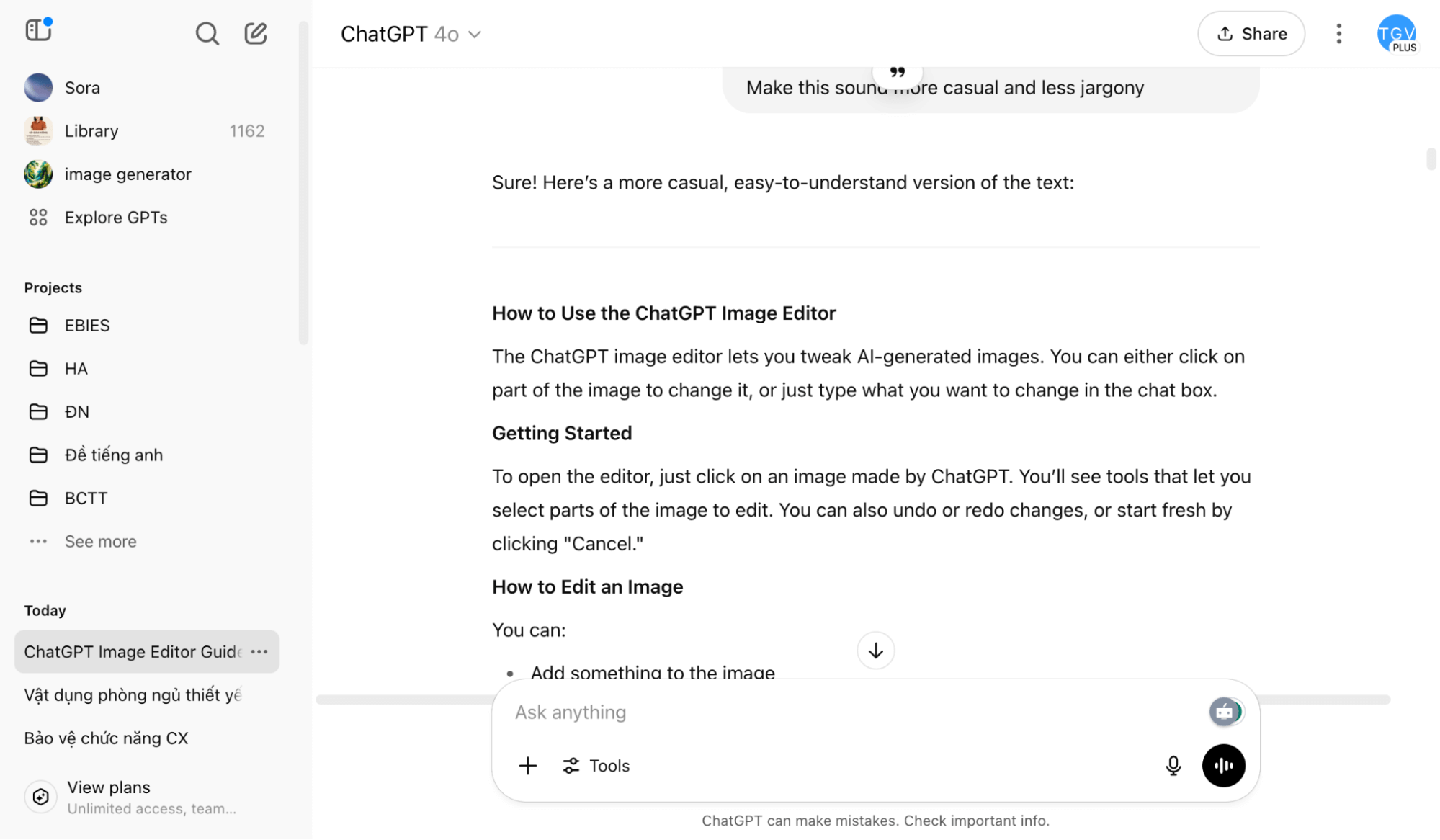 Adjust Tone With ChatGPT
