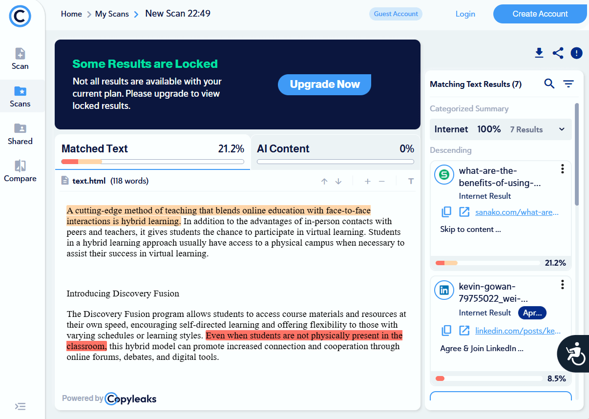 Copyleaks Spotted Plagiarism on QuillBot-paraphrased Text
