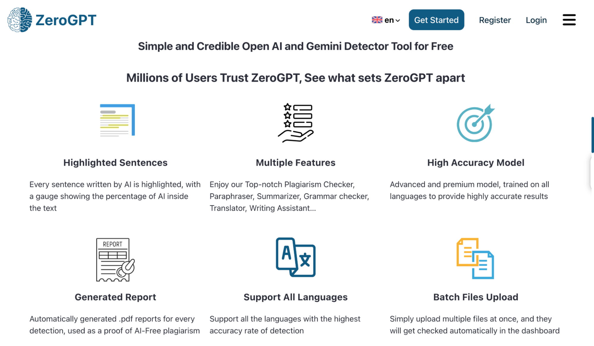 ZeroGPT Interface 