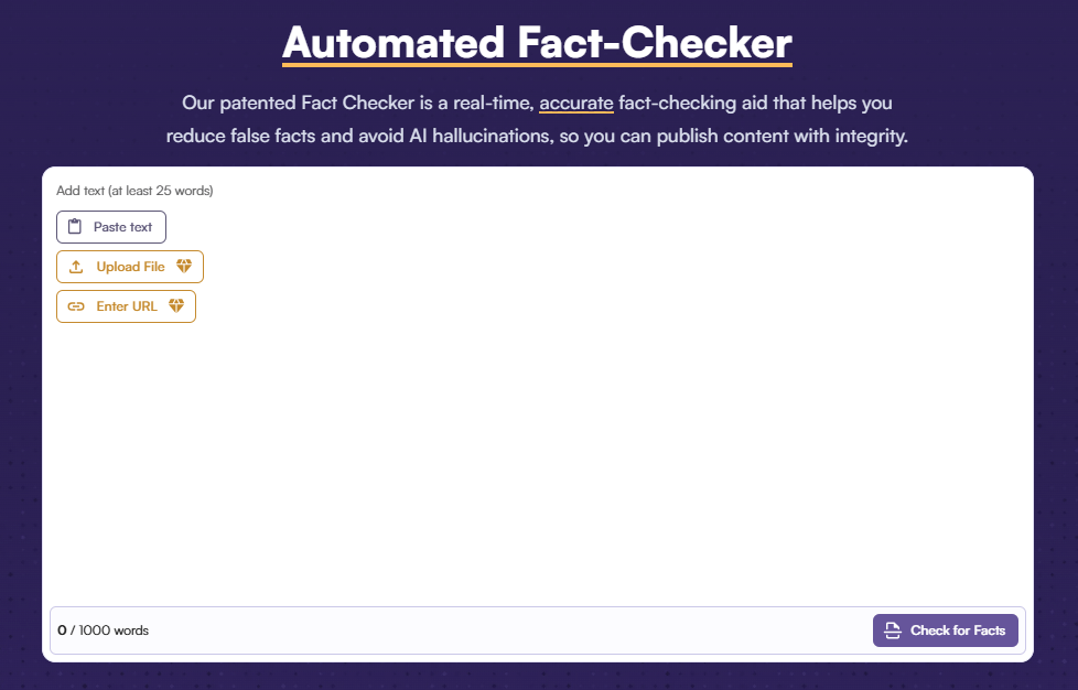 Originality AI Automated Fact-Checker
