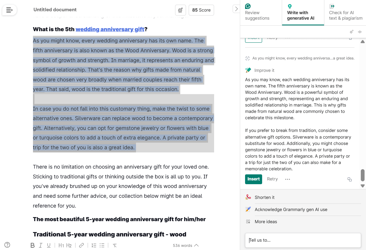 Part of The Text Improved by Grammarly