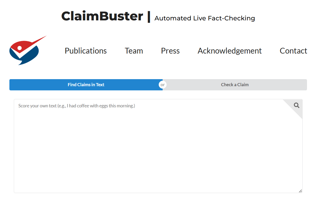 Using ClaimBuster to Find and Check Claims in Text 