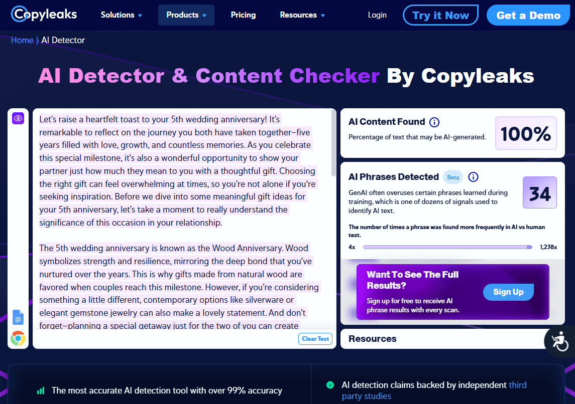 Copyleaks Flags the Improved Version by Grammarly Gen AI