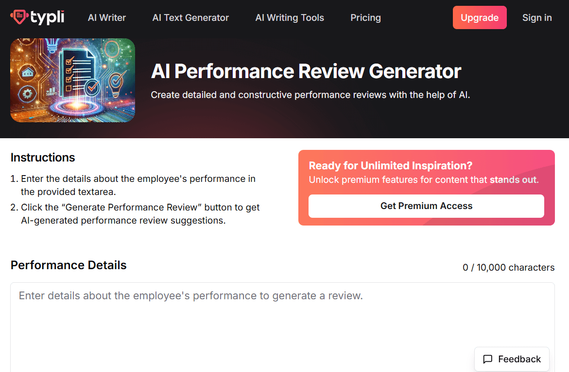Typli.ai for Simple Performance Feedback