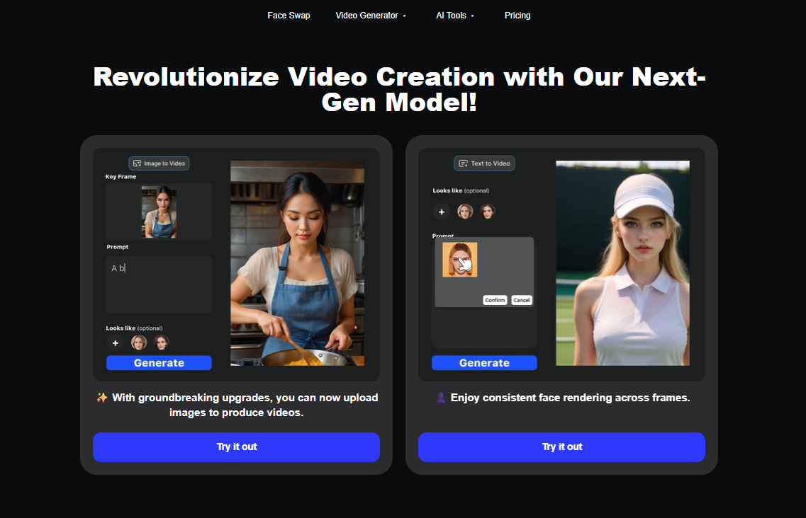 Video Generation by DeepSwap