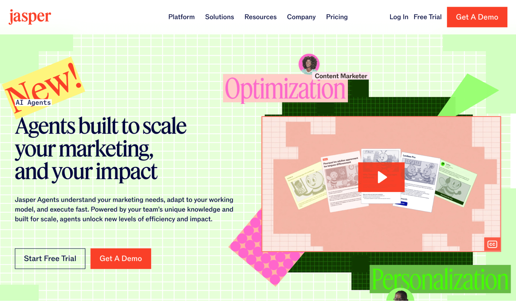 Jasper vs WriteSonic: Jasper Writing Tool’s Homepage