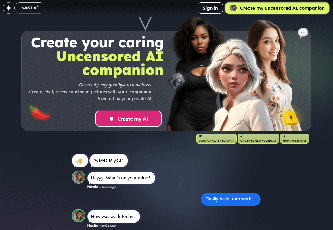 Candy AI Alternative: Nastia AI for Emotional Companionship