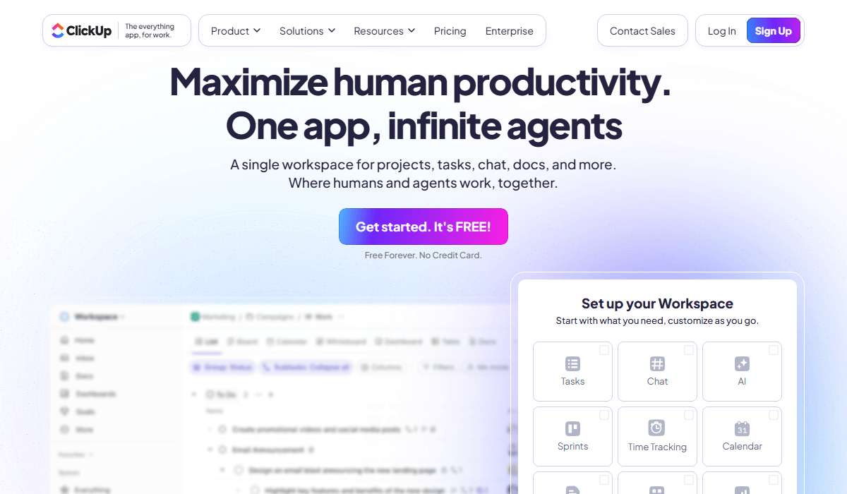 ClickUp—an all-in-one Gravitywrite Alternative for teams