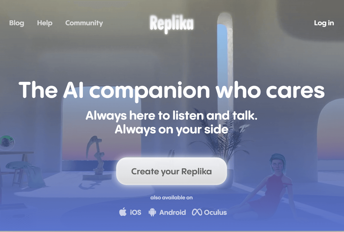  Candy AI Alternative: Replika—A Classic AI Chat Companion App