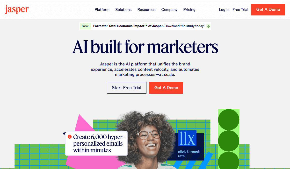Jasper - premium AI content platform for marketing teams