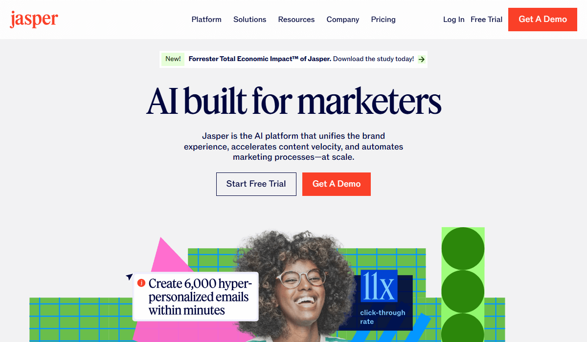  Jasper AI for enterprise marketing, workflows & brand voice