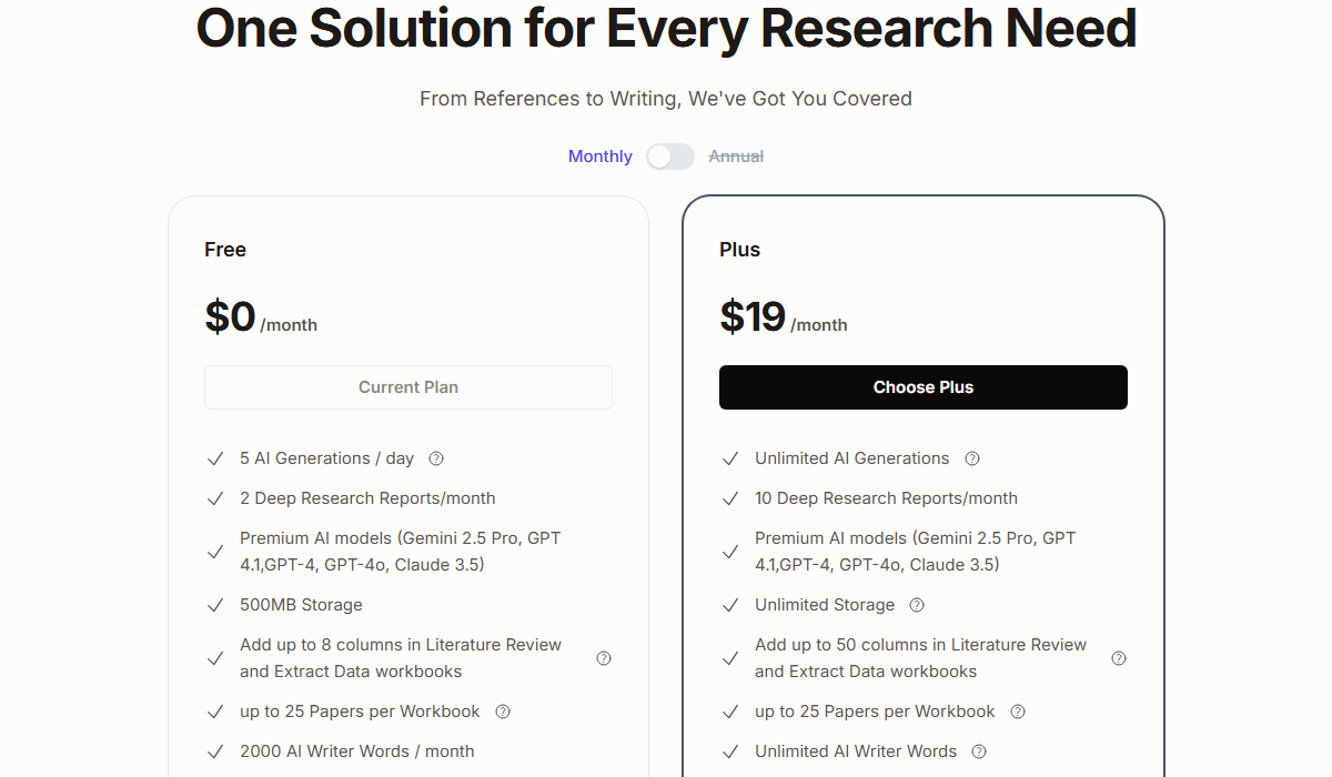 Paperguide Pricing Plan