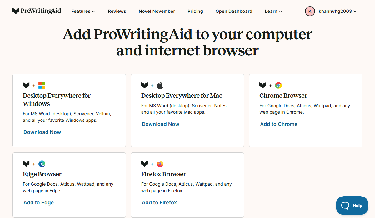 ProWritingAid supports wide integrations