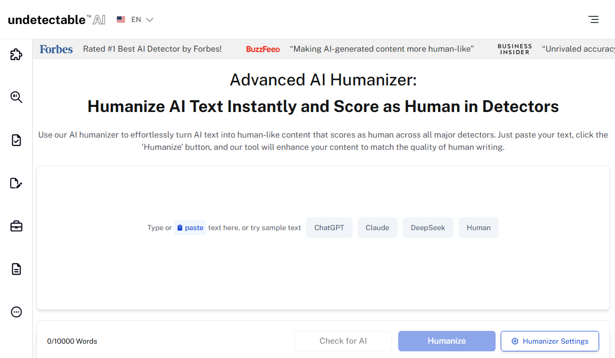 Undetectable AI—A StealthWriter Alternative with a free AI checker