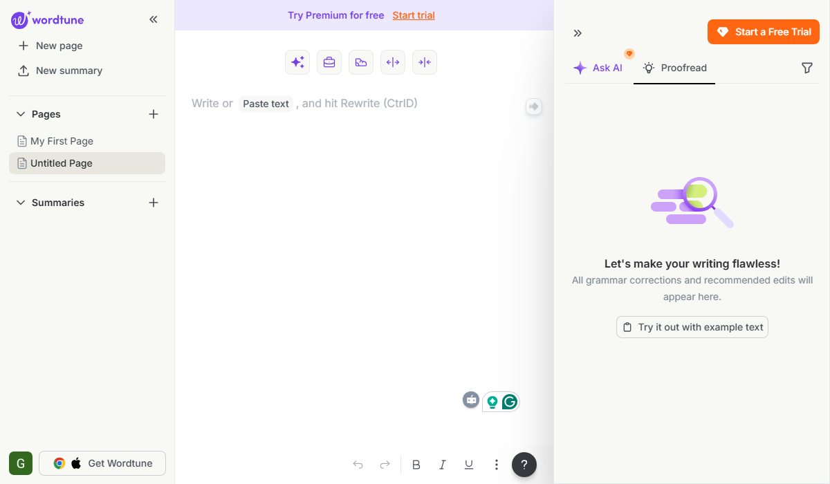 Wordtune for refining and improving text