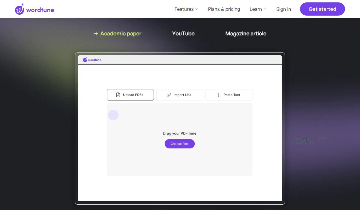 Wordtune Read summarizes long content quickly and clearly