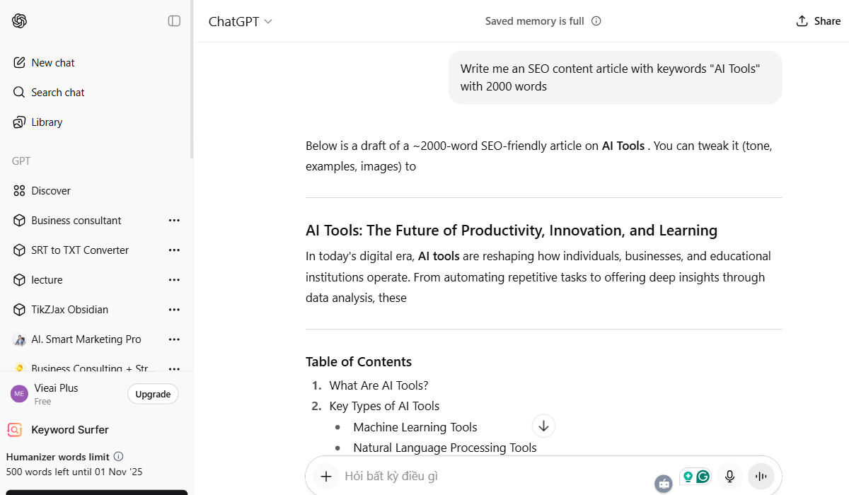 ChatGPT needs guidance for structure