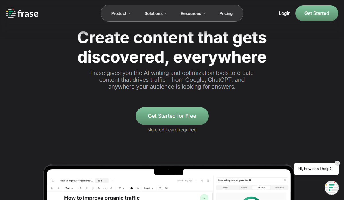 Frase is an SEO-focused content marketing platform