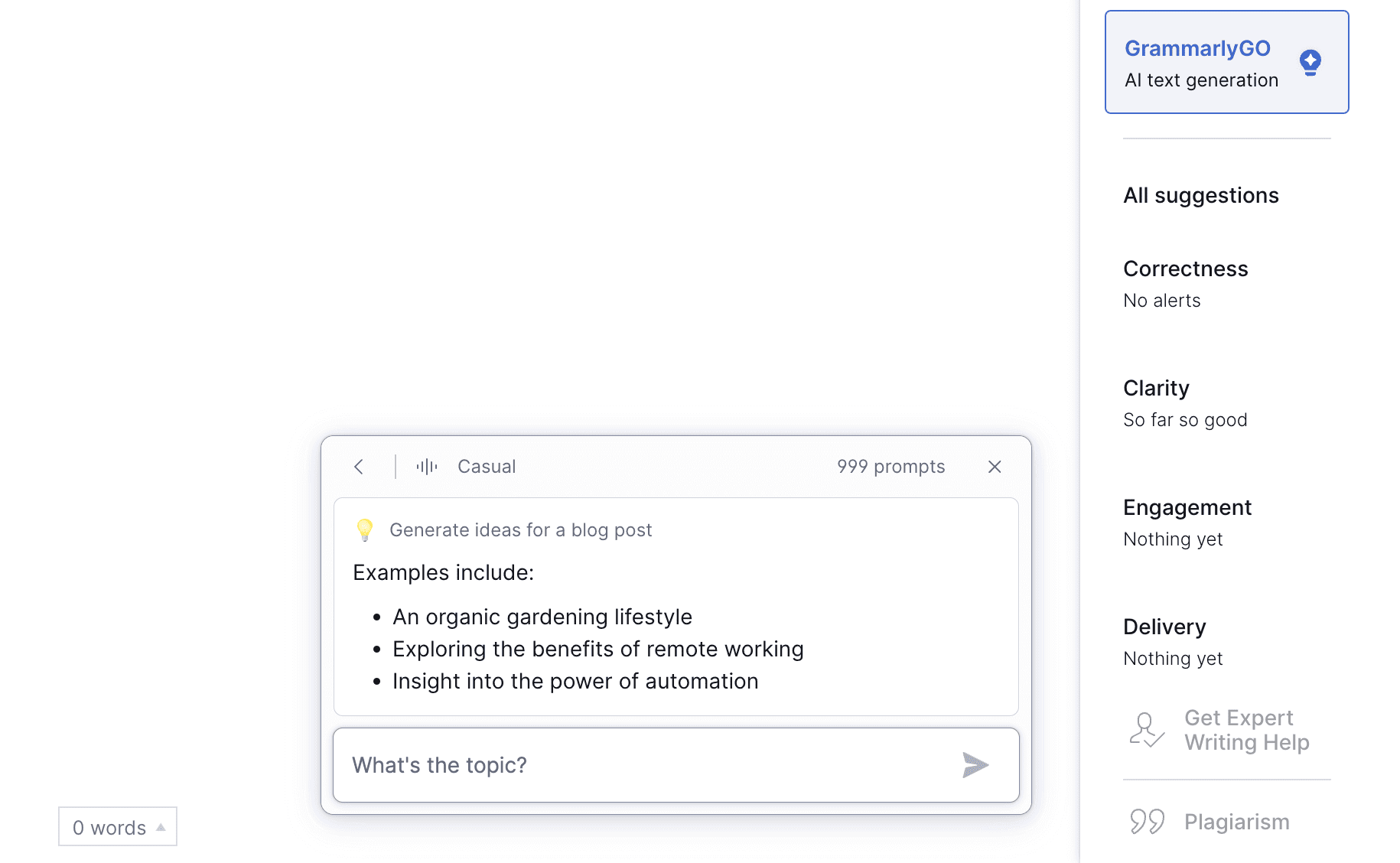 GrammarlyGO excels for daily AI writing tasks