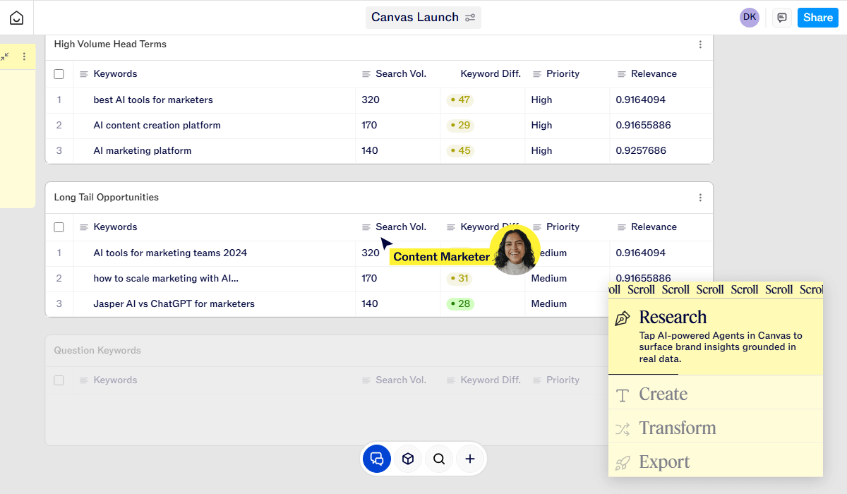 Jasper's Canvas editor for long-form, professional content