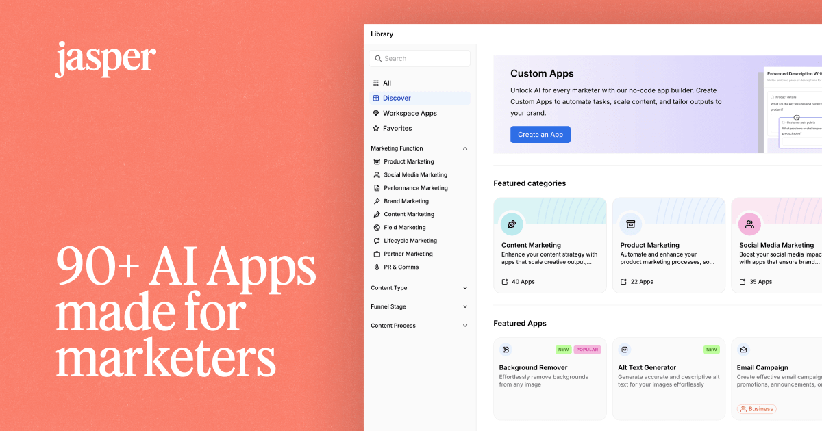 Jasper’s 50+ templates boost creative productivity