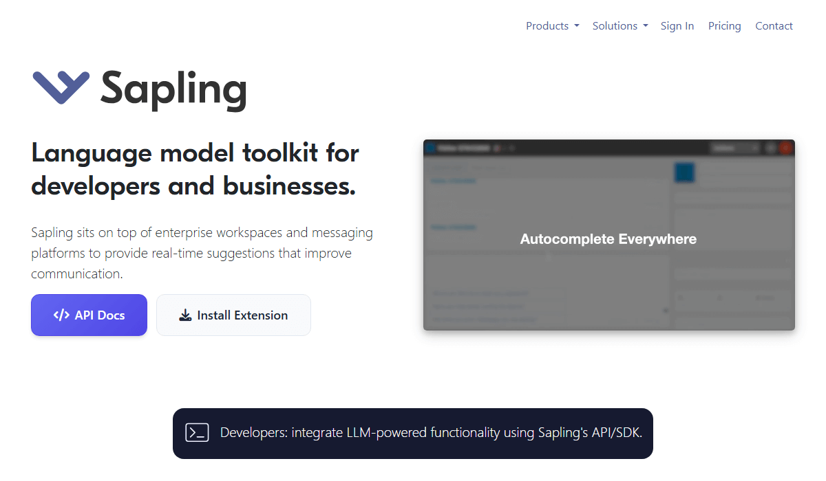 Sapling highly accurate AI detector with grammar support