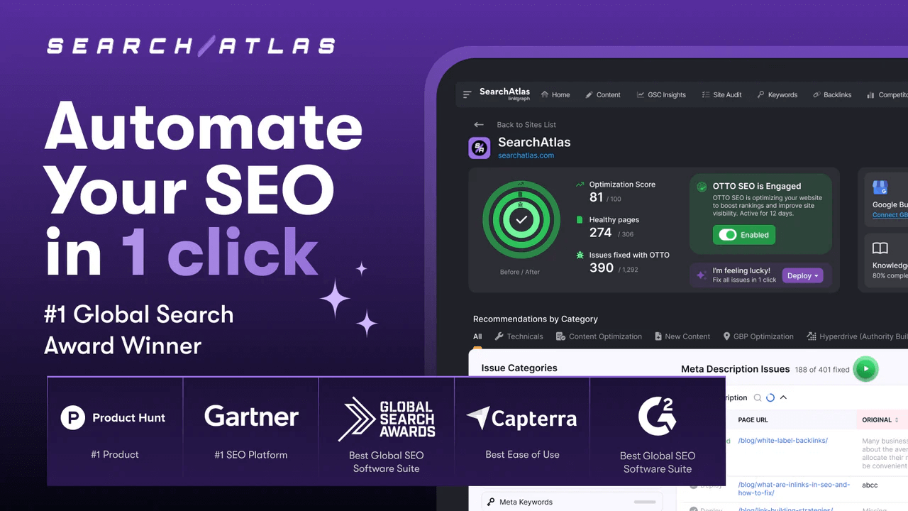 SearchAtlas aims to replace full SEO toolkit with AI automation