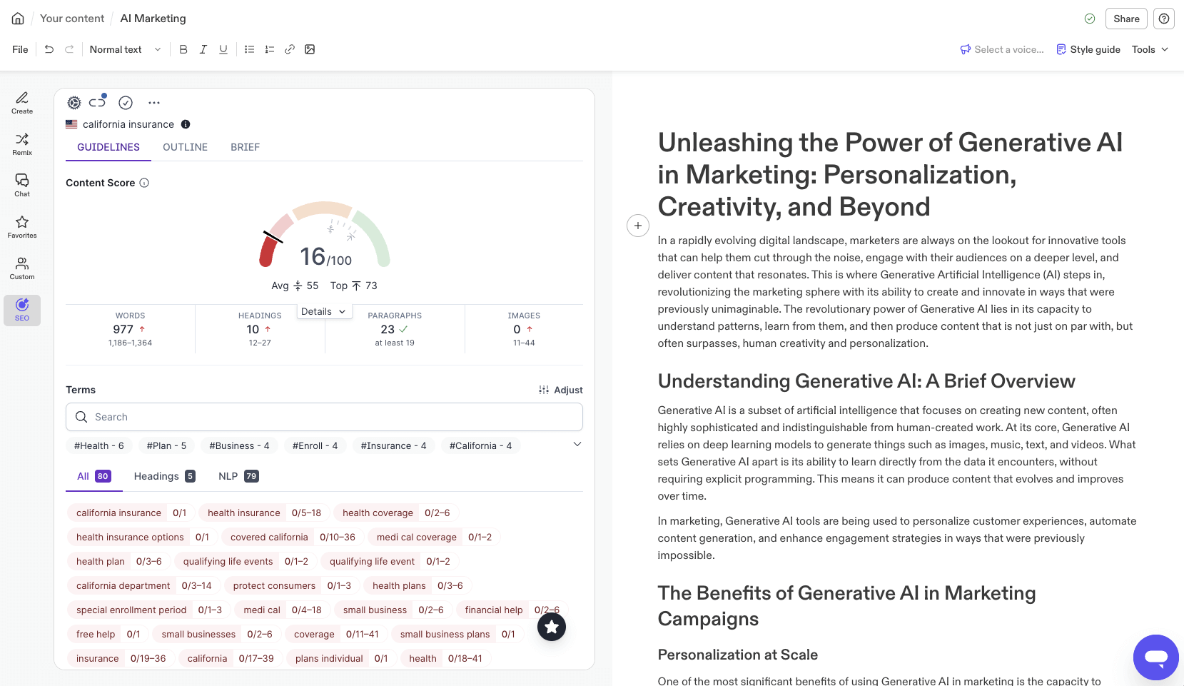  Jasper's reliance on Surfer SEO for advanced optimization