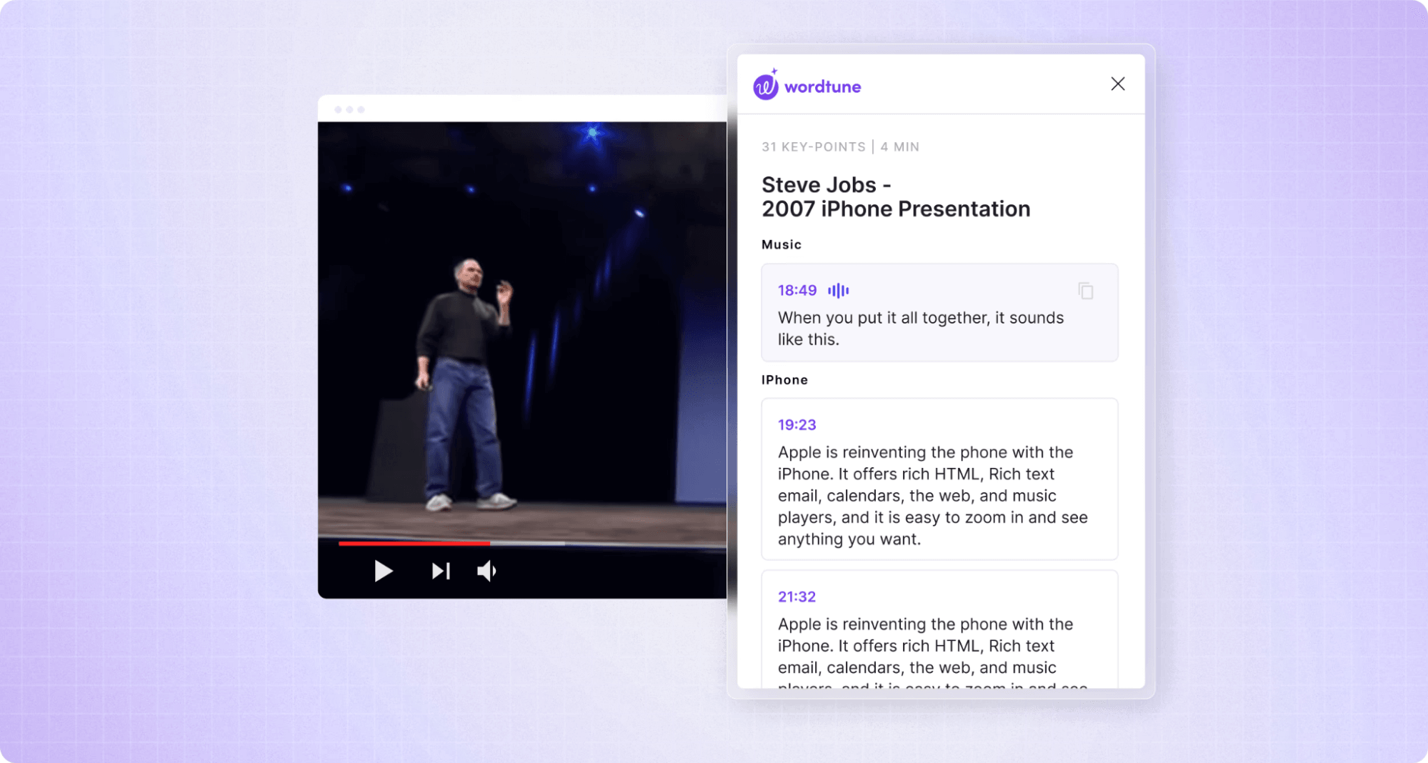 Wordtune’s summarizer quickly condenses long content